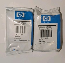 Genuine HP 74XL 75XL High Yield Ink Cartridge Combo Pack Sealed OEM Black ...