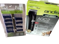 Andis AGC2 2 Speed Pro Dog Grooming Clipper 10 Blade  9 Comb Set 22340