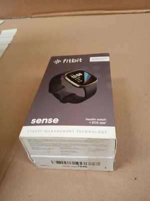 Fitbit Sense Advanced Smartwatch Tools Herz Gesundheit Stressmanagement schwarz