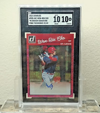 2023 Donruss #90S-WC Won-Bin Cho Autograph Pink Fireworks /49 SGC 10