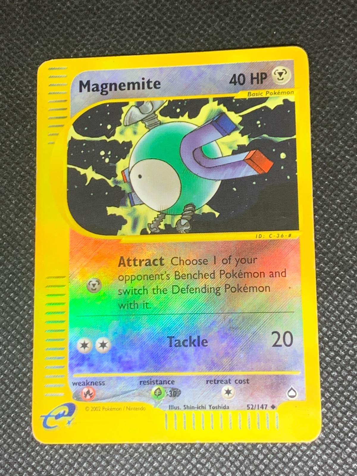 Magnemite 52/147 Reverse Holo - Aquapolis Pokemon Card - DMG
