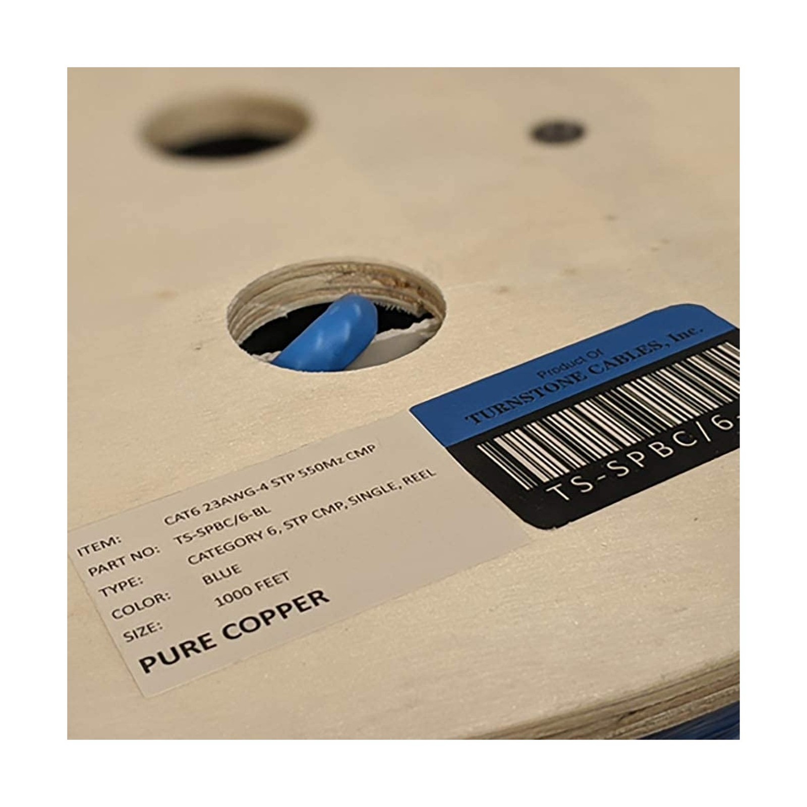 TSCables | Cat6 Plenum Shielded (CMP) Overall Foil Shield (F/UTP), 1000ft, 23...