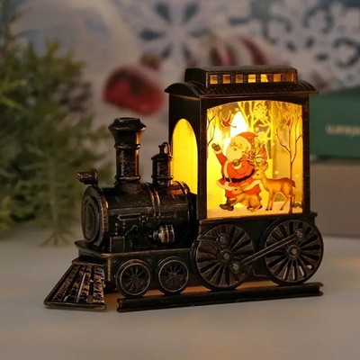 LED Nachtlichter Vintage Tragbar Zug Nachtlampe Batteriebetrieben Außen