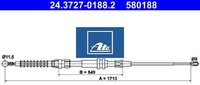 ATE 24.3727-0188.2 Seilzug FüR Feststellbremse Handbremsseil Bremsseil FüR VW