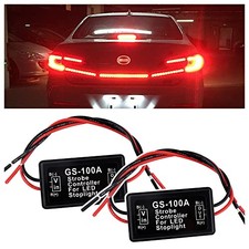 6V-30V GS-100A LED Brake Light Flasher with Pre-Wired,Universal Pulsing 2PCS