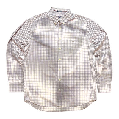 Gant Hemd Herren L Rosa Popeline Gingham Karo Regular Fit Button Down