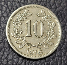 1916 Austrian Empire 10 Heller Coin