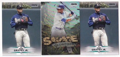 Ken Griffey Jr. 2025 TOPPS STADIUM CLUB SAVAGE SLUGGERS + BASE CARD LOT MARINERS