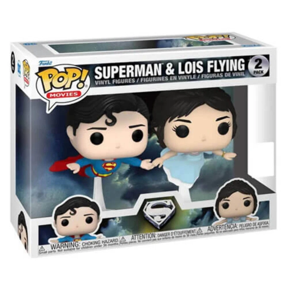 Superman & Lois Flying US Exclusive Highly Collectable Pop! Vinyl Figur 2-Pack - Image 2 of 2