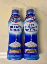 2 Canisters Clorox Control Bleach Crystals 24 Oz Fresh Meadow Scent Discontinued