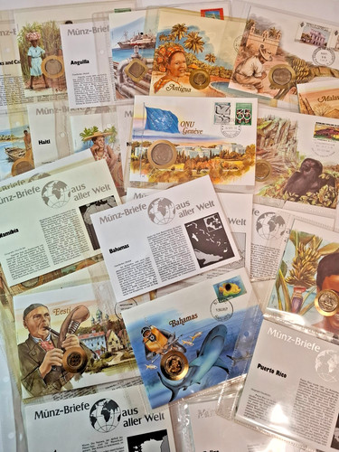 🔥🌎First Day Covers of the World Coins by Munz Letters CHOOSE YOUR🌎🔥