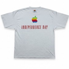 Vintage 1996 Apple Computer × Independence Day promotional T-shirt Made in USA