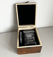 NEW Retired 2025 Whisky Glass Gift Set Wooden Box Stones Belated Gift