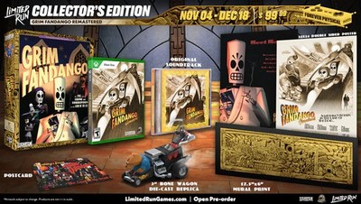 XBOX One Grim Fandango Remastered Collectors Edition (Limited Run Games) New!