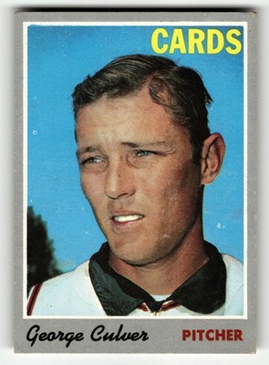 1970 Topps George Culver #92 St. Louis Cardinals MID GRADE NO CREASES!
