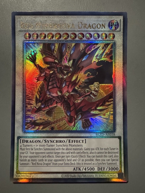 YUGIOH RED HYPERNOVA DRAGON (SYNCHRO) ASIA ENGLISH BLZD-AE038 ULTIMATE RARE