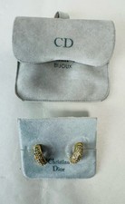 Vintage Christian Dior Germany Half Hoop Earrings in Original Pouch 