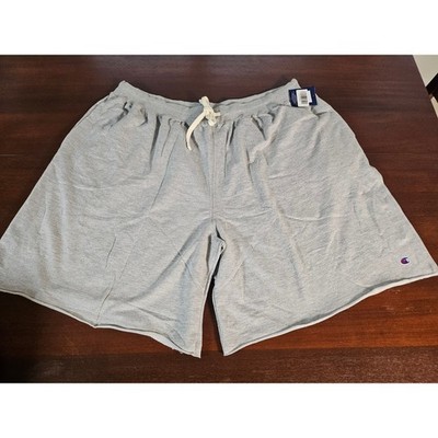 Champion Jersey Shorts Mens 6XL Gray Drawstring Athletic Gym