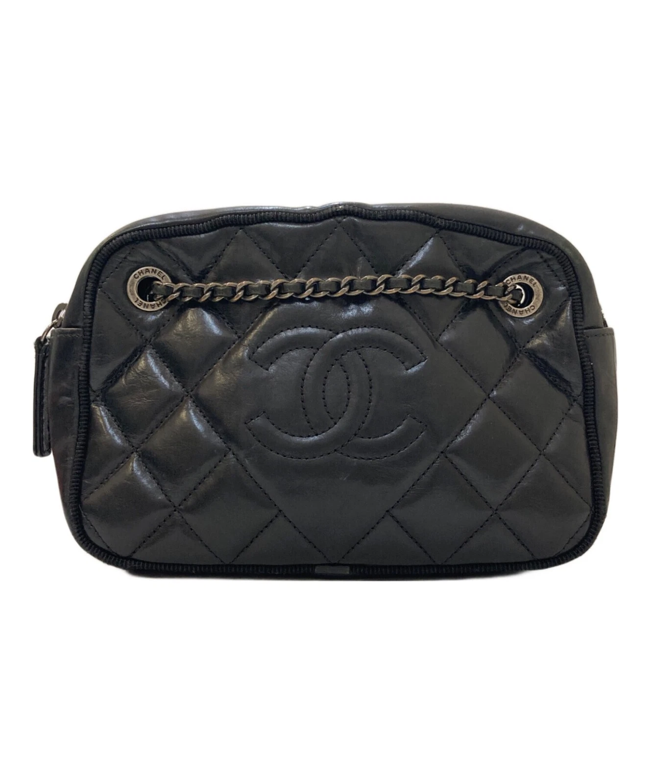 Chanel — CHANEL Matelasse Ballerina CC Shoulder Bag Black Leather A93015 Italy SR1140