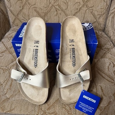 Birkenstock Women s Madrid Sandal Rose Gold Birko Flor Women s 11 EU 42 Narrow