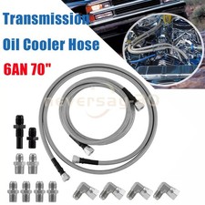 For Gm 4l60e 4l80e Flexible Ss Braided Transmission Cooler Lines Kit -6an Hose