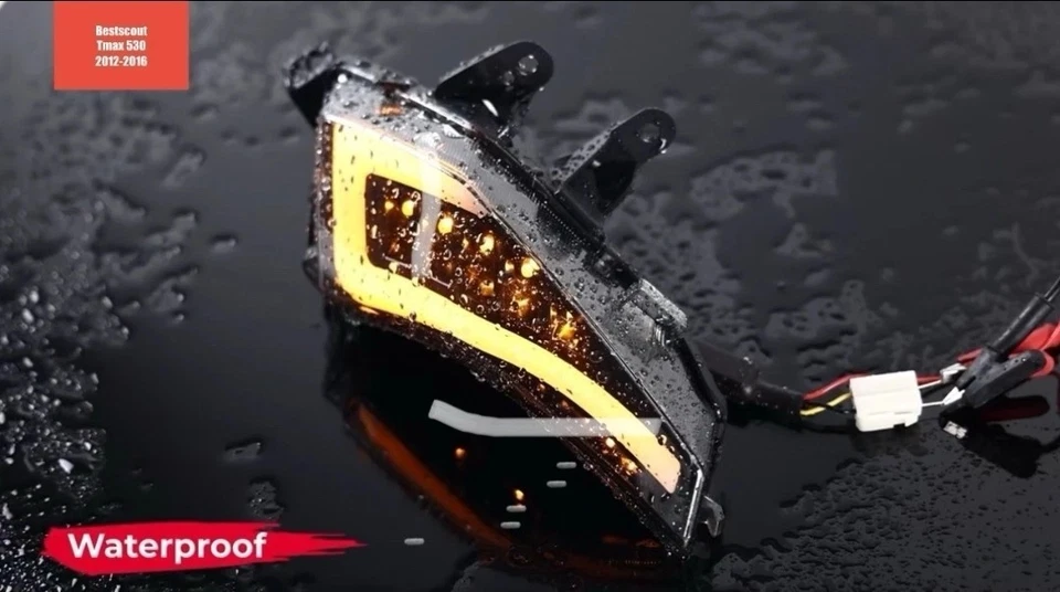 KIT FRECCE LED Trasparenti TMax 530 2012 2013 2014 2015 2016 yamaha t max fanale - Immagine 3 di 4