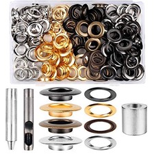1/2" Grommet Kit 100 Sets Eyelets with 3 Pieces Install Tool Kit
