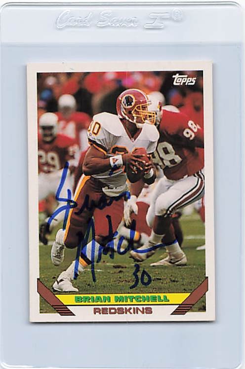 1993 Topps #476 Brian Mitchell Redskins Signed Auto *L3229