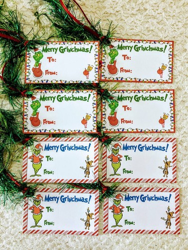 (8) Christmas Merry Grinchmas~Grinch~Handmade Hang & Gift Tags ...