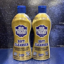 2 X Bar Keepers Friend SOFT CLEANSER Removes Rust, Lime, Stains & Tarnish