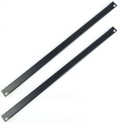 2x 0,5 HE U Rackblende Stahl schwarz Frontplatte Rackpanel Rack Blende 19'' Zoll 