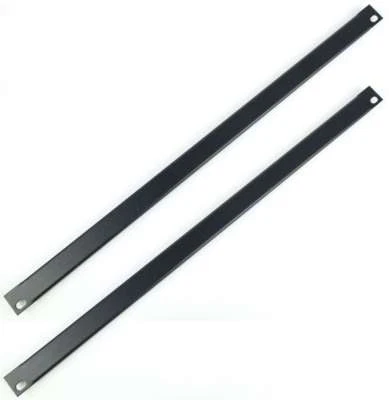 ADAM HALL 2x 0,5 HE U Rackblende Stahl schwarz Frontplatte Rackpanel Rack Blende 19" Zoll