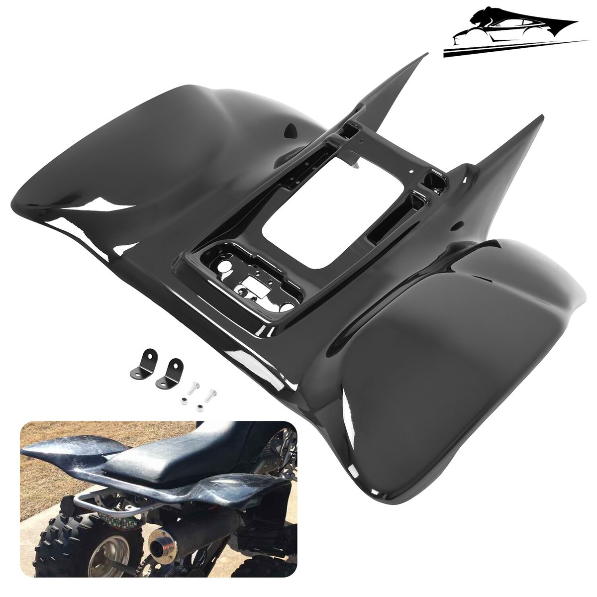 Black ABS Rear Fender Plastic For Honda TRX 400EX TRX400EX 1999