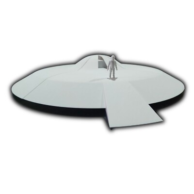 Ship (The Day the Earth Stood Still 1951) white colour model kits diy htm