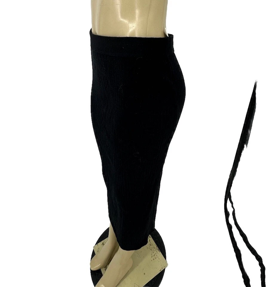 NUEVO Max Studio Mediano Mujeres Pull On MIDI Falda Tejida Acanalada Bodycon P12v Foto 3 de 4