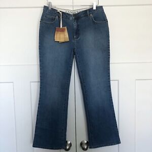 Lands End Womens Jeans Size 10 Petite Original Fit Boot Cut Medium Wash ...