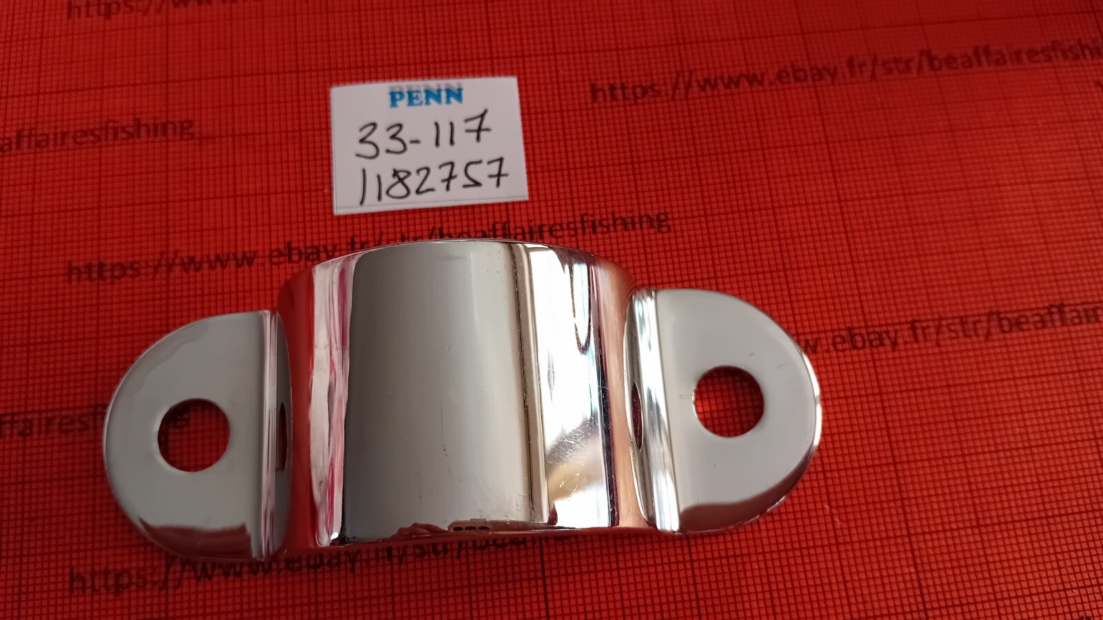 Collier de fixation Penn Senator 117L en acier inoxydable marin pour moulinet de traîne 16/0