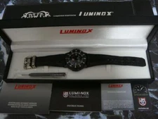 Bill Wall Leather x Luminox Limited edition of 200 watches black blue with box 