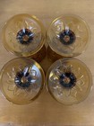 SET of 4 AMBER Indiana Sandwich Footed TIARA  6 3/8"  ICED TEA/PARFAIT GLASSES — photo 3