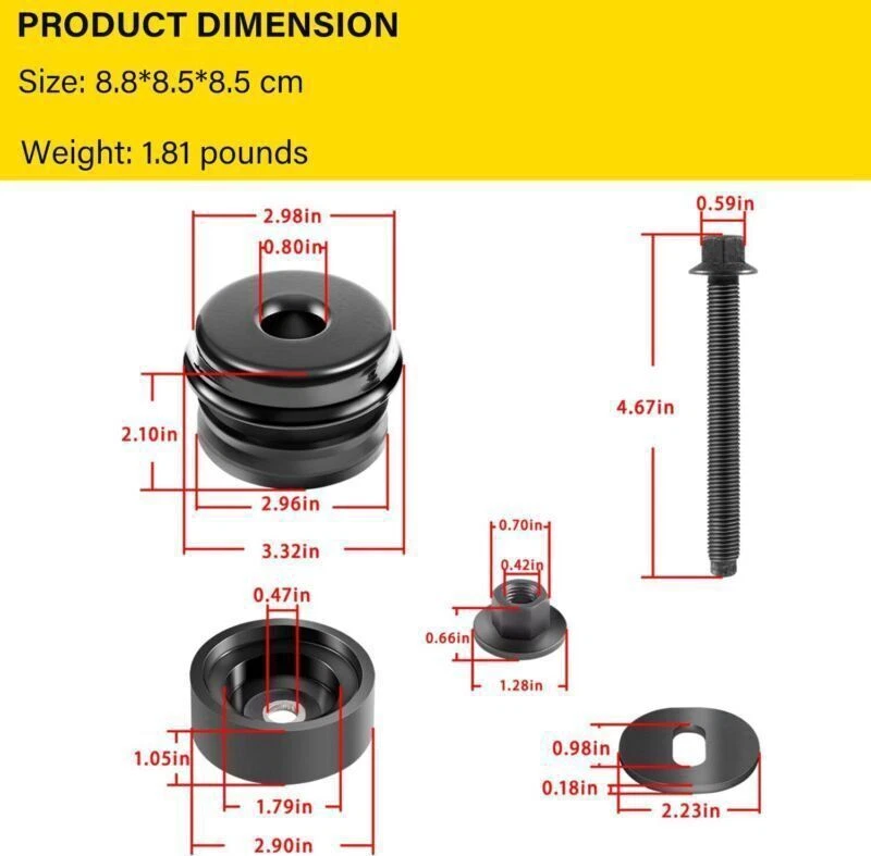 924-058 Body Mount Kit For Ford 97-03 F150, 97-99 F250, 02-03 Lincoln Blackwood - Image 4 of 4