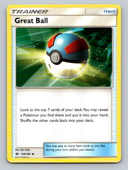 2017 Pokemon Card Sun & Moon Great Ball 119/149