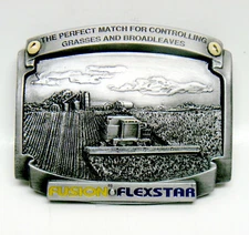 SYNGENTA FUSION FLEXSTAR HERBICIDE 1997 COMMEMORATIVE EDITION PEWTER BELT BUCKLE
