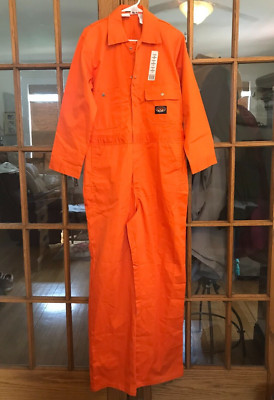 New RASCO FR COVERALLS Orange 7.5oz  WORK, HUNT, MECHANIC  40 chest 32 inseam