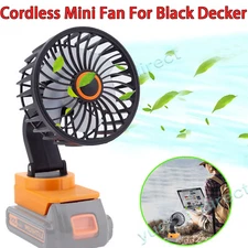 For Black Decker 20V Battery Wireless Portable Fan Cooling Outdoor Camping Fan