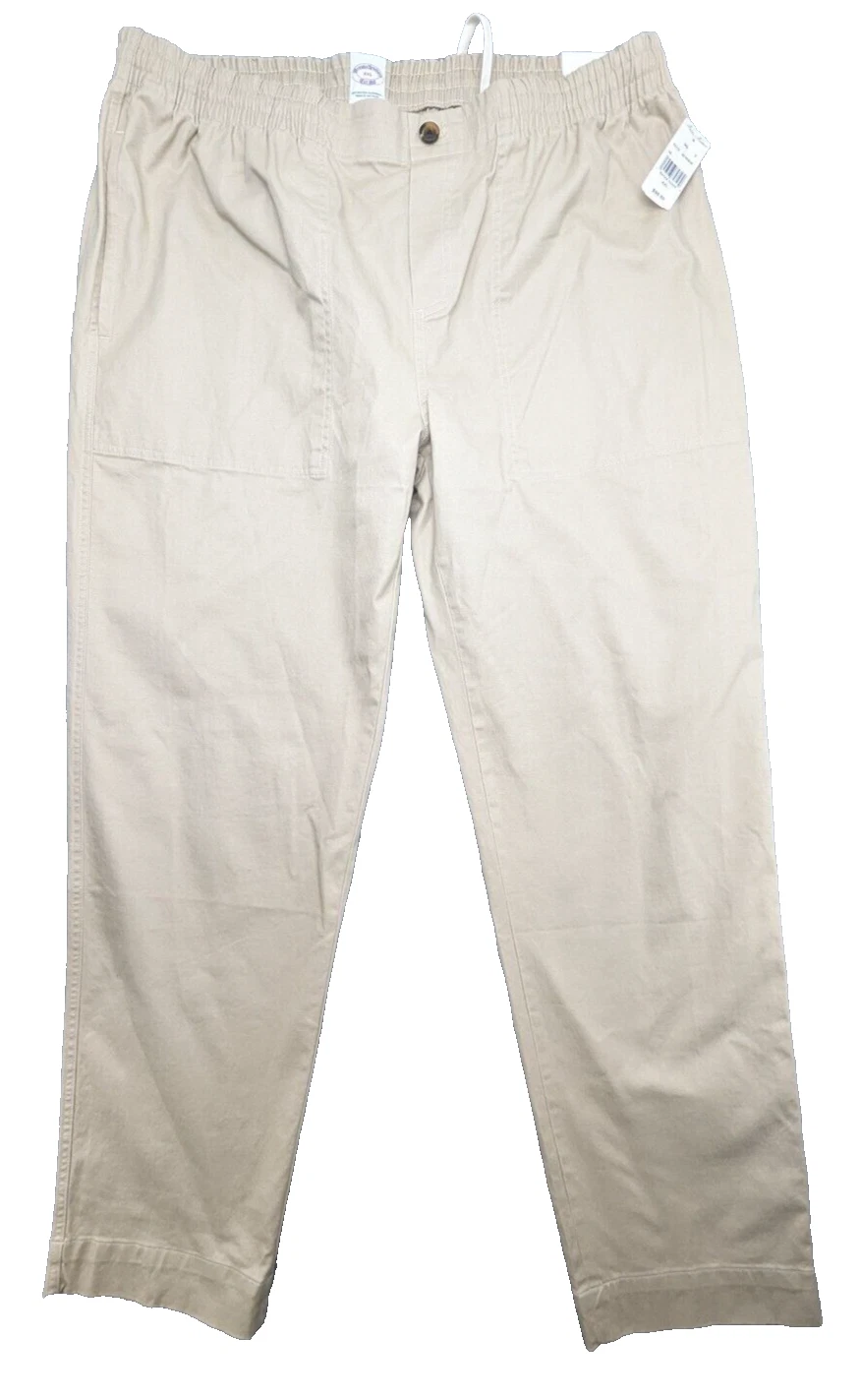 Brooks Brothers Pants Pull-On Beige Logo Mens XXL 38W 32L Blue 38x32 $98
