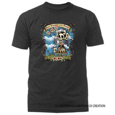 Day of The Dead Amor Inmortal Para Siempre T-shirt Tee