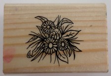 Botanical Garden Flower Bunch Bouquette Wood Mount Rubber Stamp