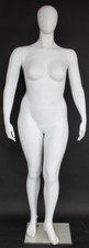 6 ft 1 in PLUS SIZE Female Mannequin Abstract Head Matte White New Style PLUS-11