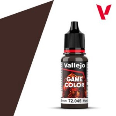 CHARRED BROWN Vallejo Game Color Paint 72.045 (18 ml/0.60 oz bottle)
