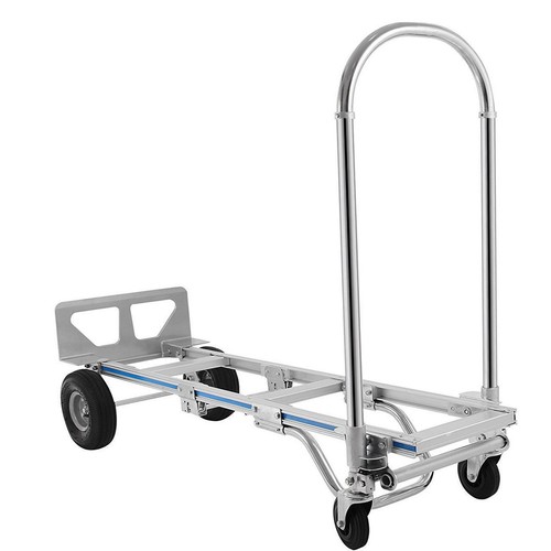 Carro de mano plegable convertible de alta resistencia 2 en 1 camión de mano de aluminio de 1000 libras - Imagen 6 de 15